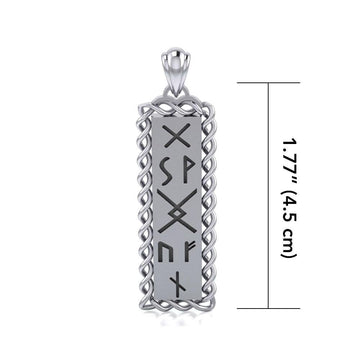 Runes of Woden Sterling Silver Pendant TPD5027 - Jewelry